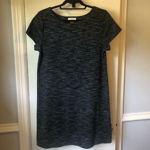 LOFT heather grey fall winter shift dress M